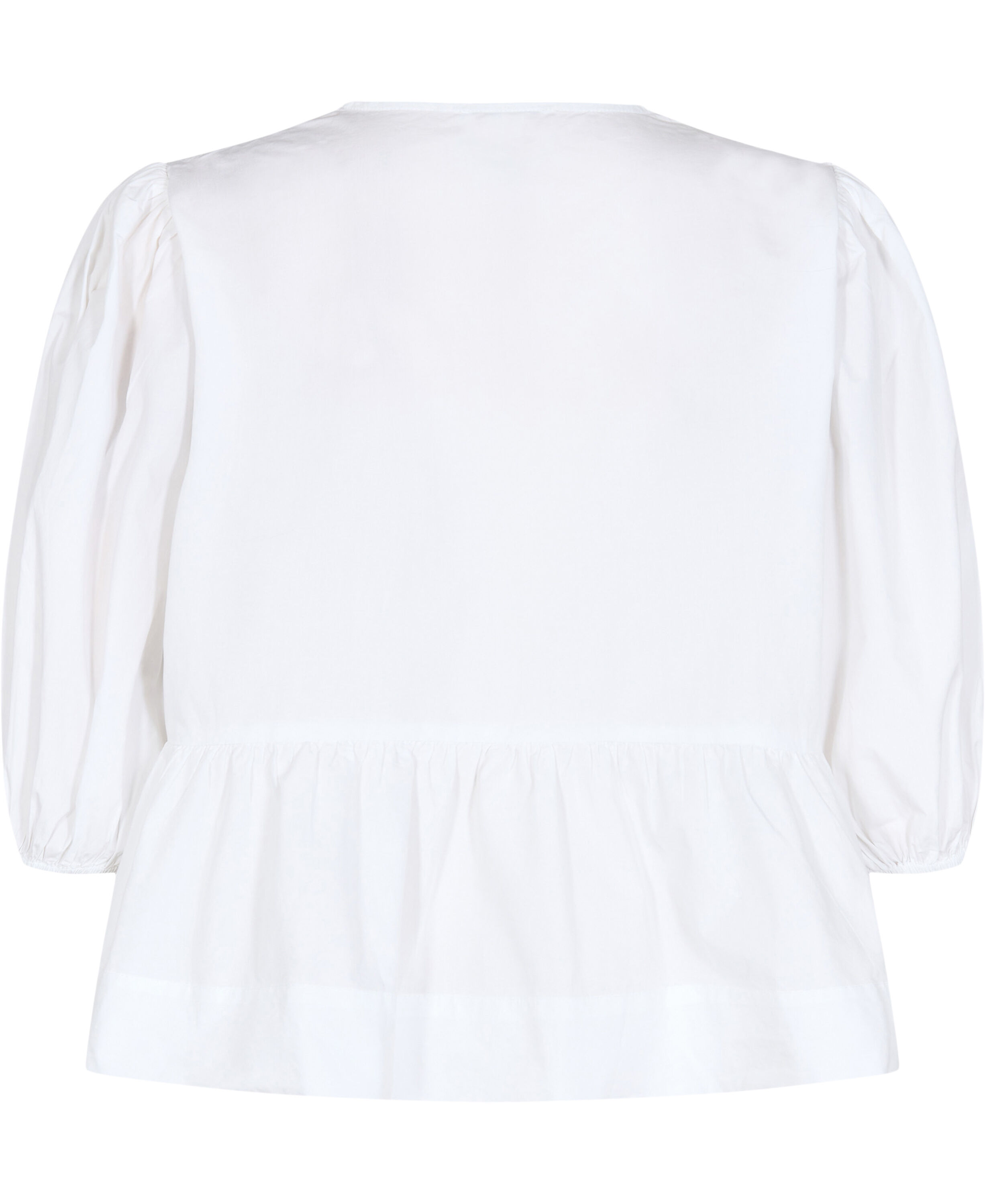 Printed Cotton Peplum Blouse