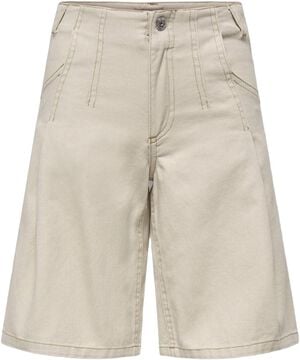 KOGPOPPY LONG PLEATED TWILL SHORTS