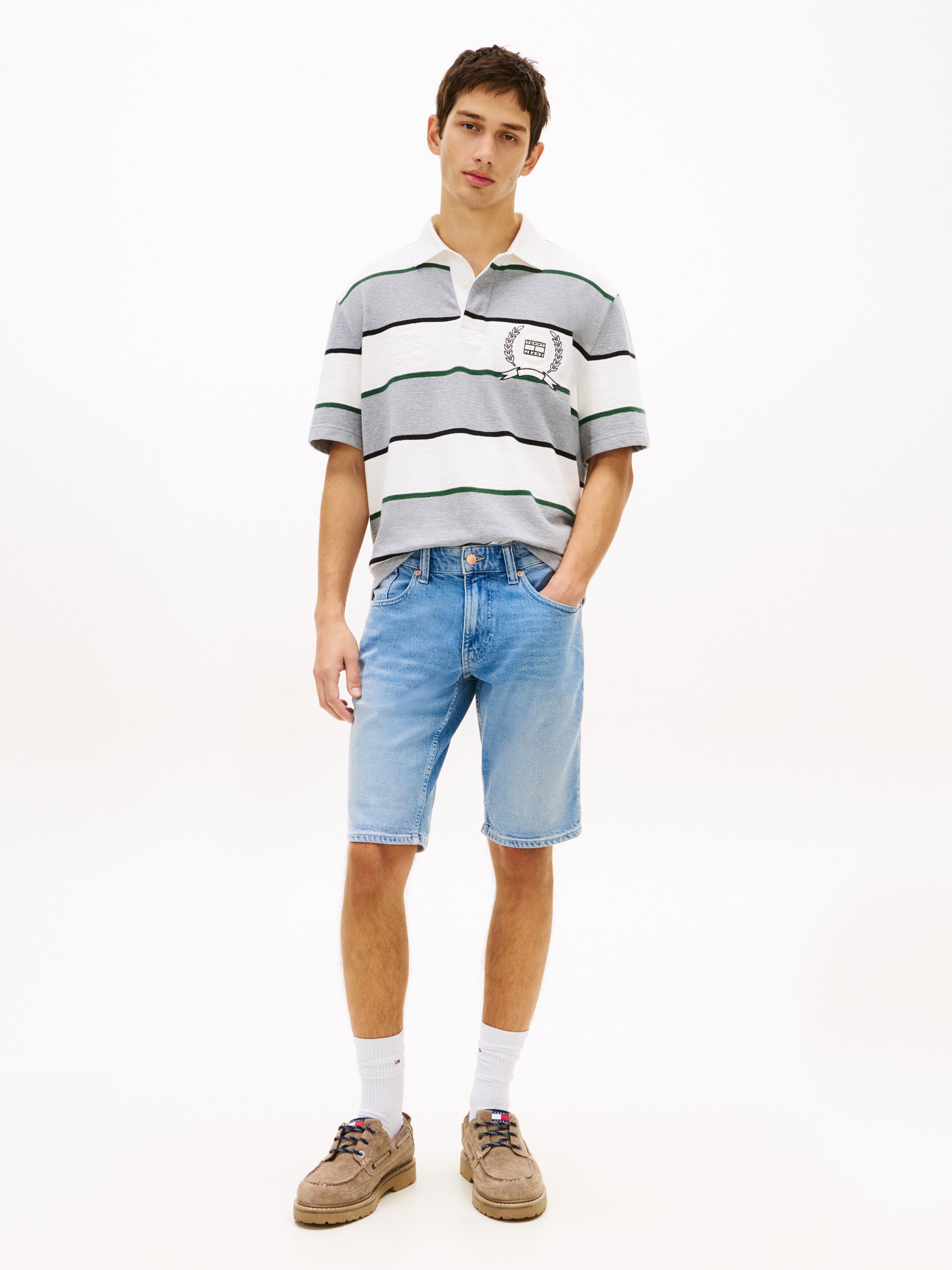 Ronnie Whiskered Slim Denim Shorts