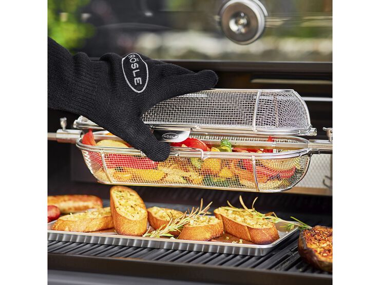 Grillhandske 34 x 18,5 cm 2 stk. Bomuld/Meta-Aramid