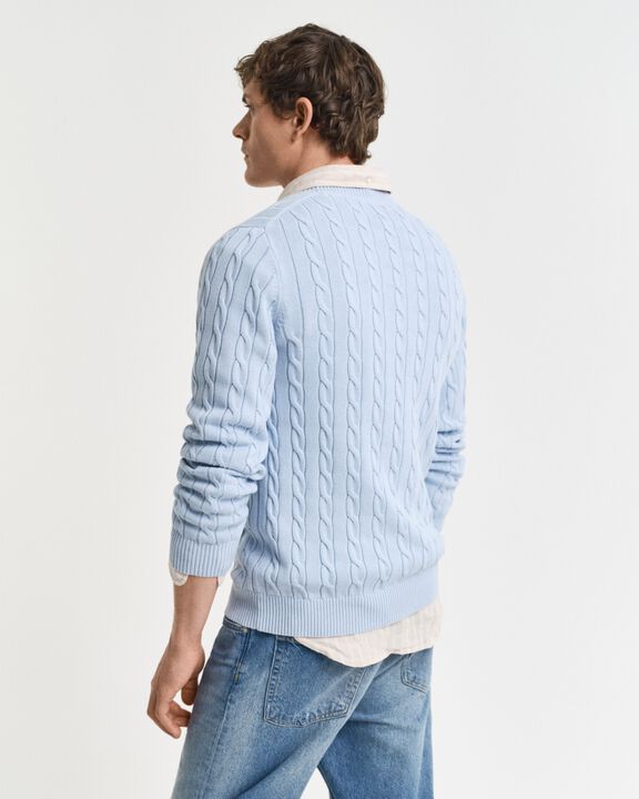 COTTON CABLE C-NECK