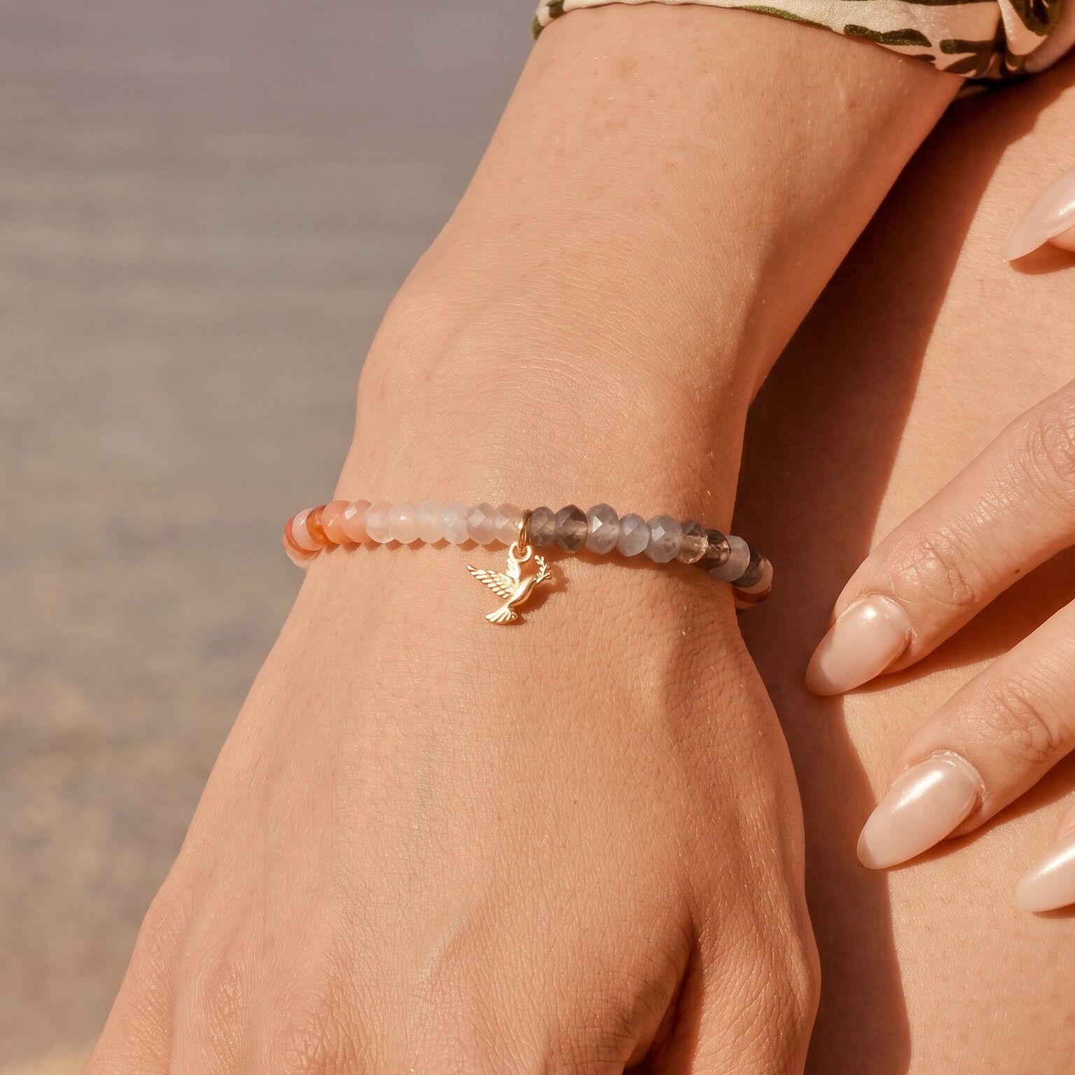 Moonstone Peace Bracelet