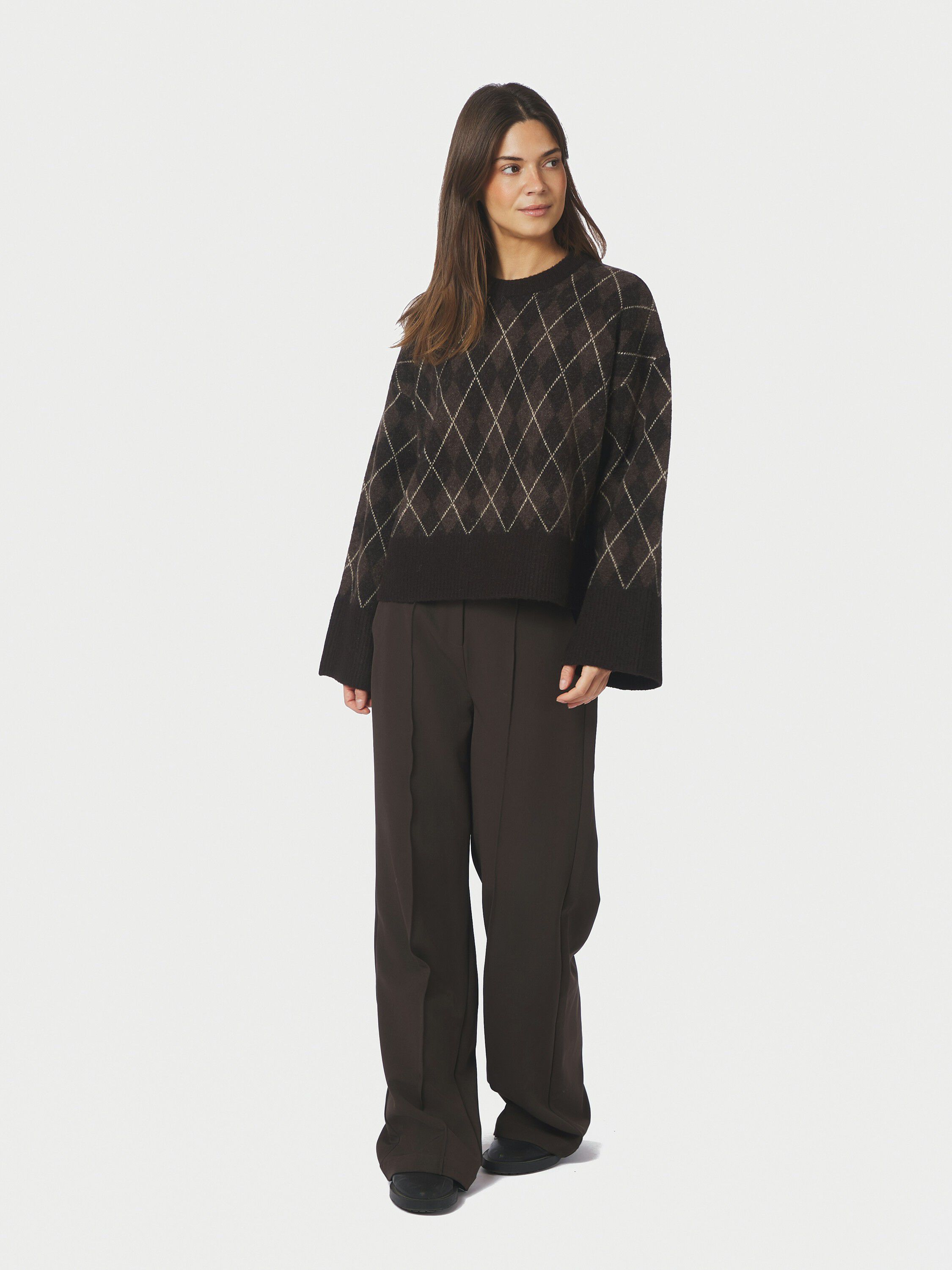 Kick Check Knit Blouse