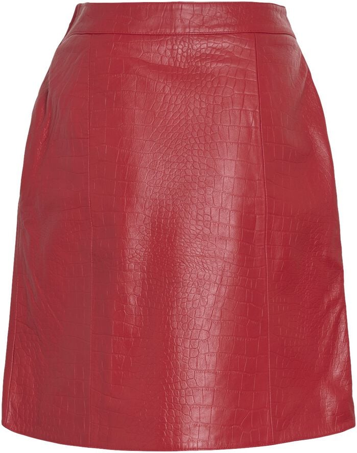 ROUCAMELY HW LEATHER SKIRT