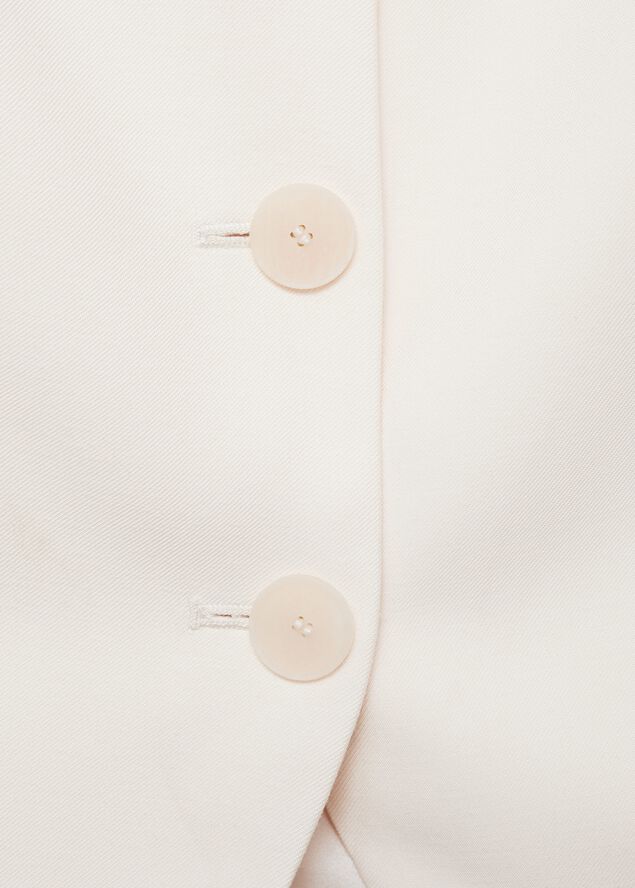 Suit waistcoat with open back