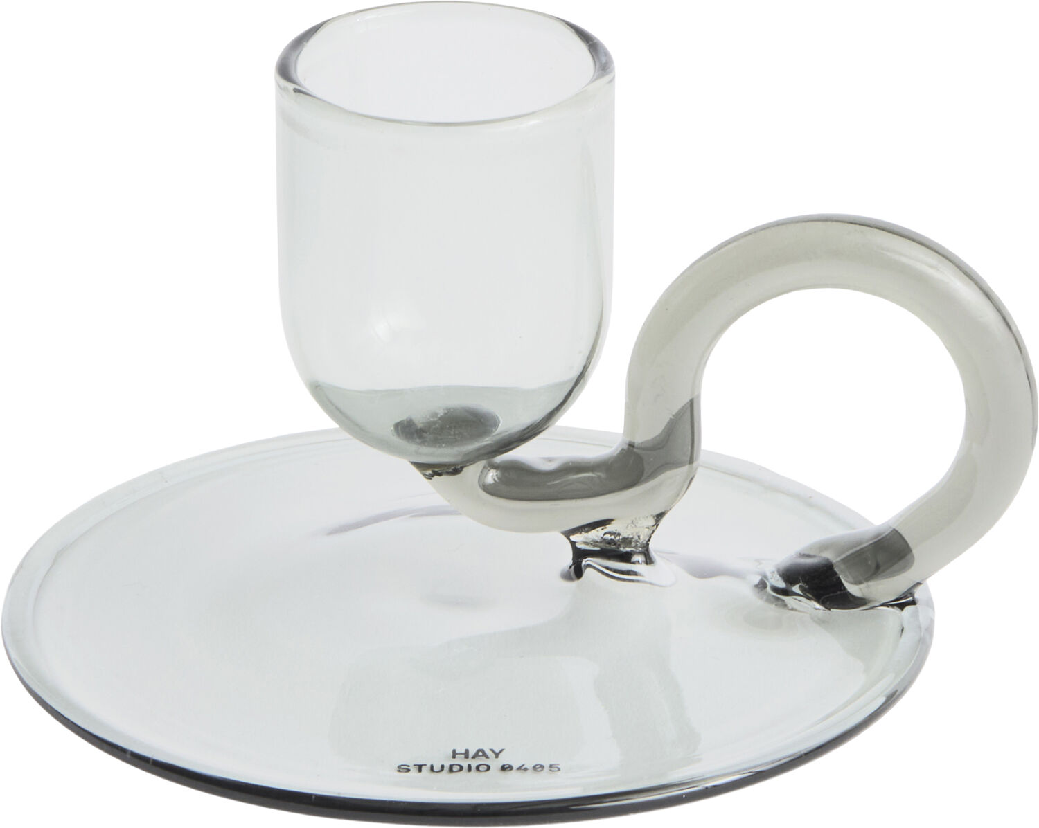 Tiny Candleholder-Curved-Grey