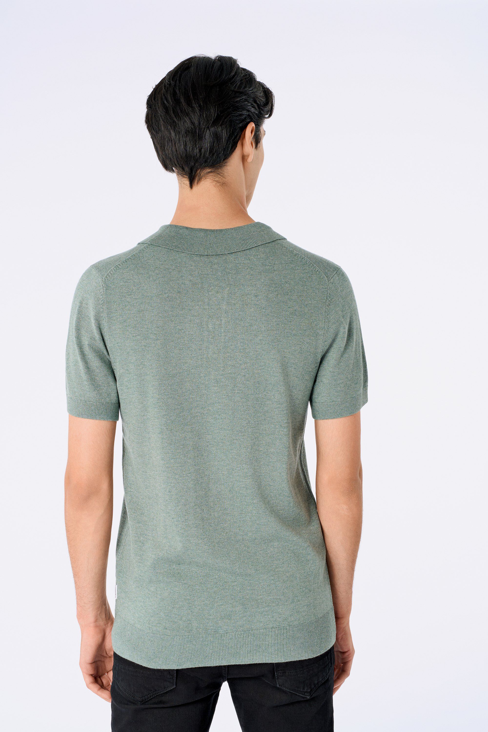 Ecovero S/S polo knit