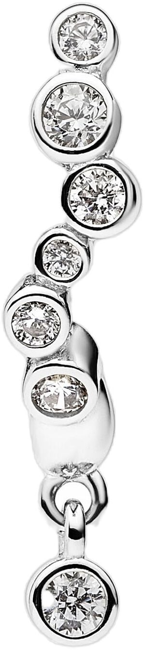Nova Drop Huggie Silver