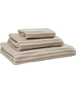 Stripe 40x60cm GOTS yellow/lavender col.01