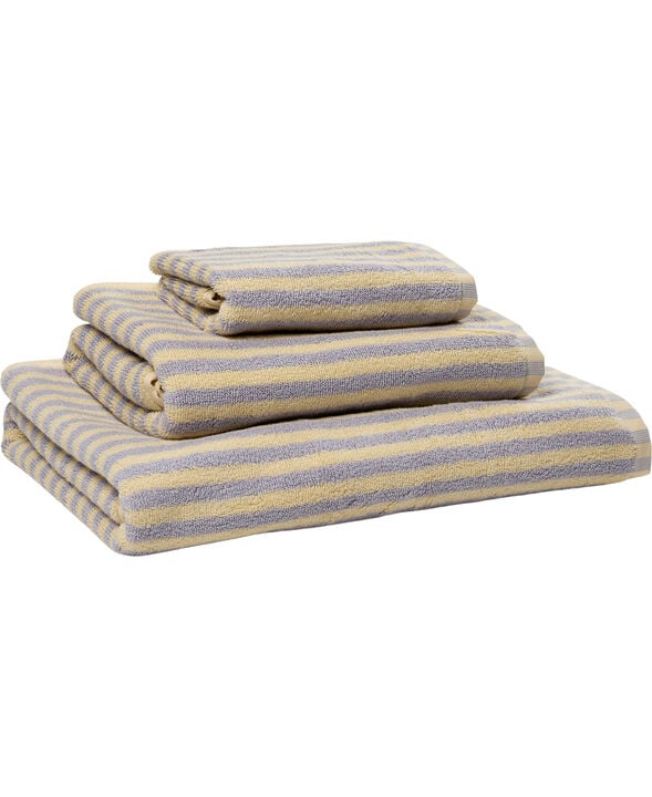 Stripe 70x140cm GOTS yeloow/lavender
