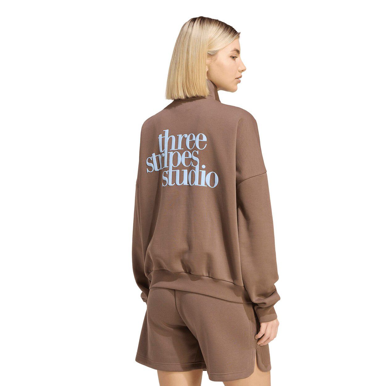 3 Stripes Studio Full Zip Sweatshirt