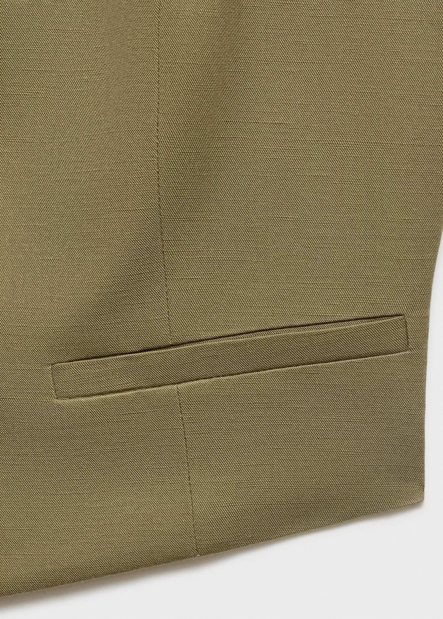 Linen-blend suit waistcoat