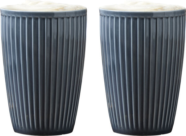 Termokrus Plissé 25 cl 8 x 12 cm 2 stk. Midnight Blue