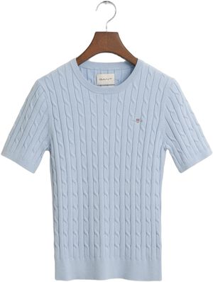 STRETCH COTTON CABLE SS C-NECK