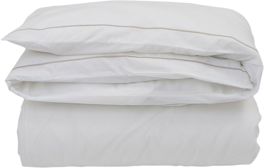 Hotel Percale White/Lt Beige