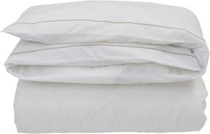 Hotel Percale White/Lt Beige Pillowcase