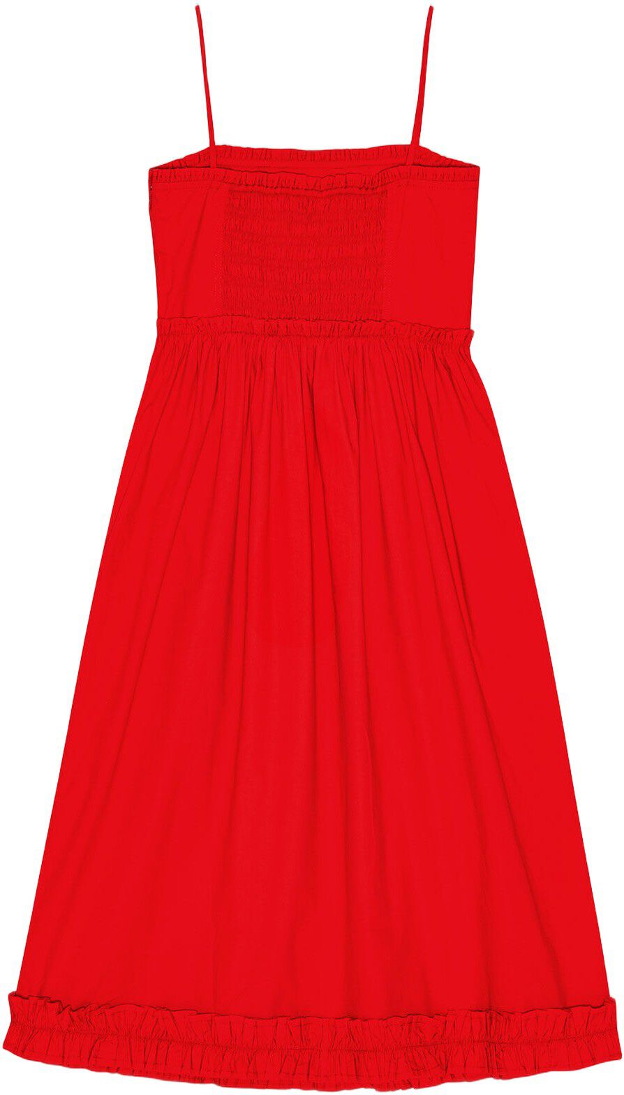 Cotton Poplin Strap Long Dress