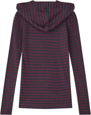 2x2 Cotton Stripe Tally Hoodie