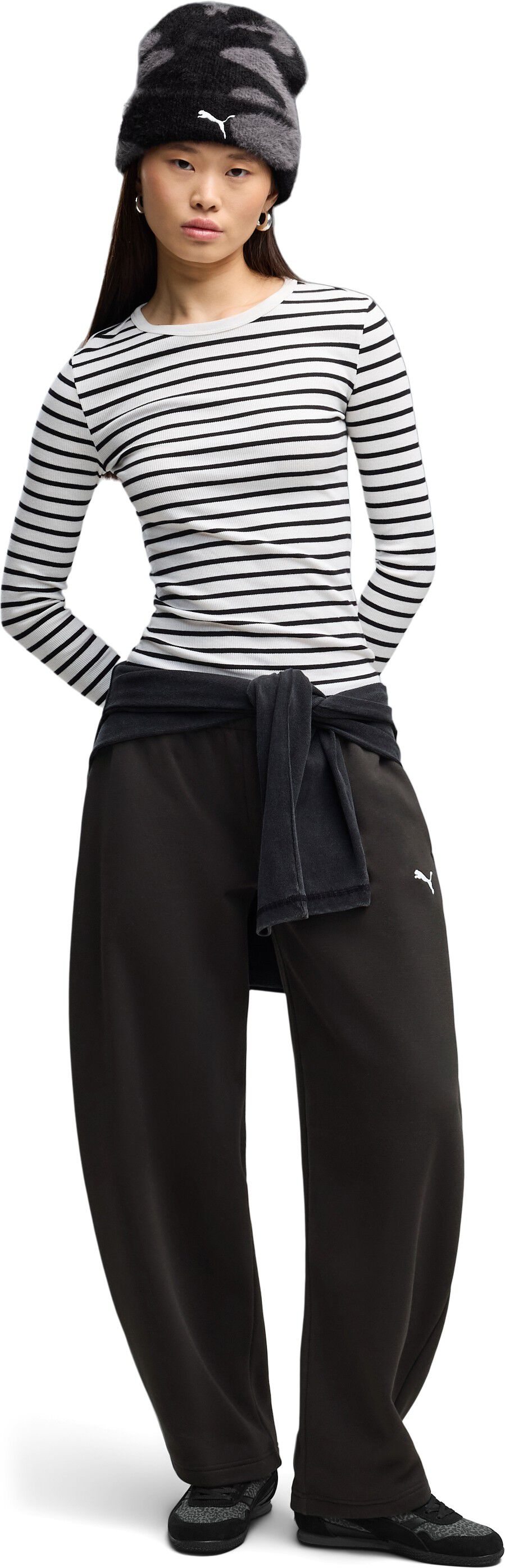 ESS RELAXED BARREL LEG PANTS F