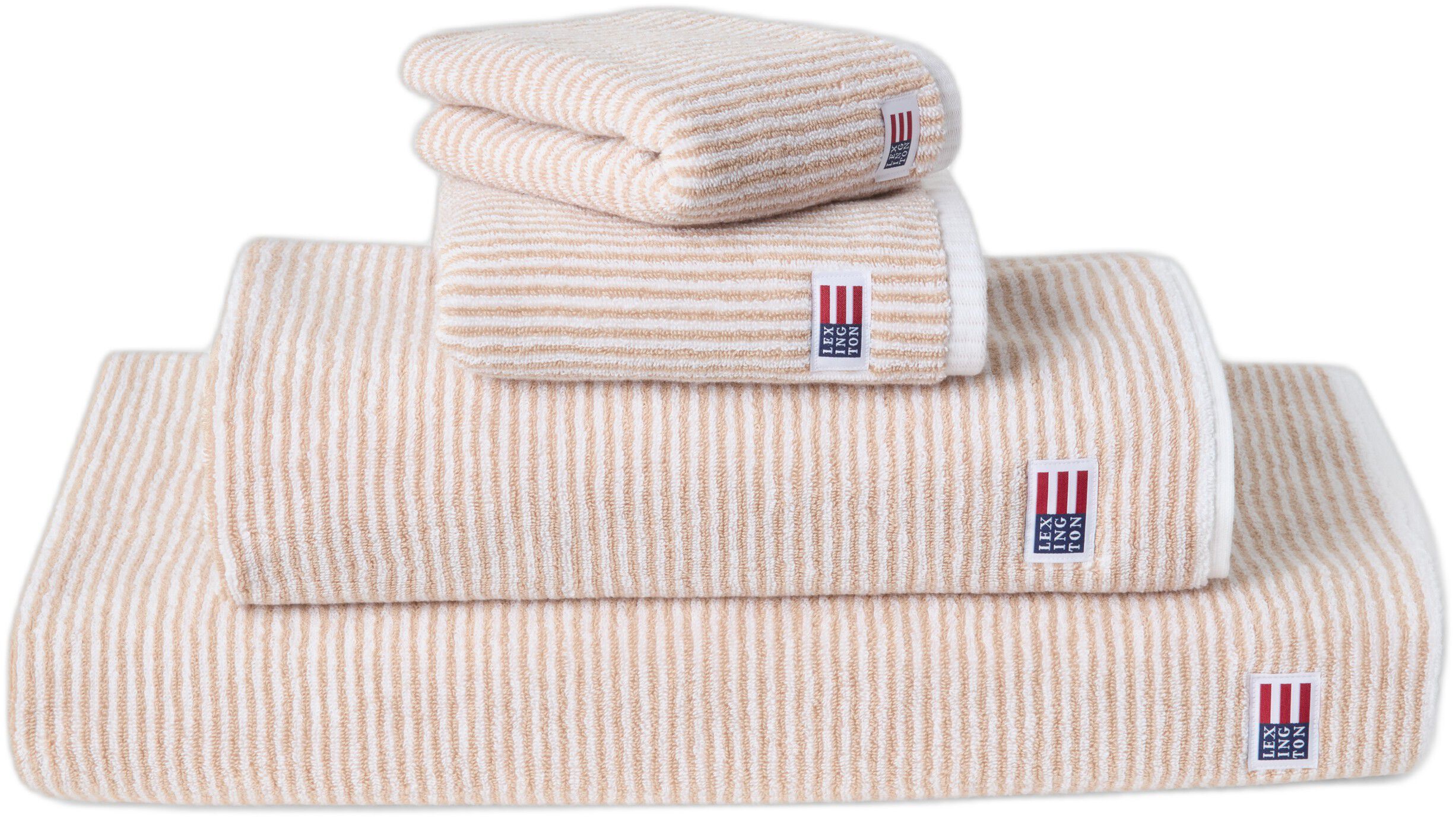 Original Towel White/Tan Striped