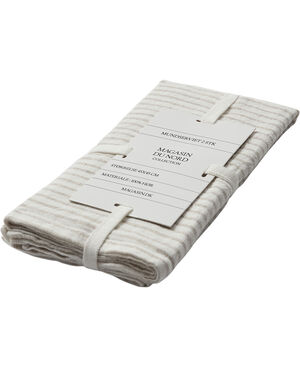 LINEN/HVID-NATUR, MUNDSERVIET, SÆT