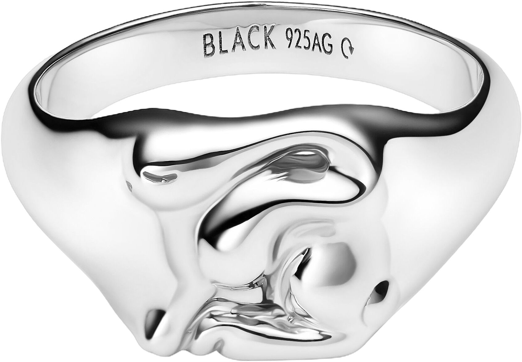 Rabbit Mini Signet Ring Silver