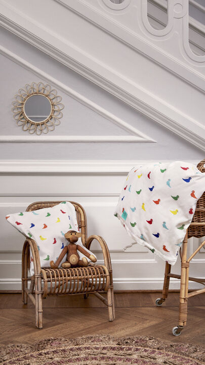 Sengetøj Sangfugl baby 70x100cm DK multi