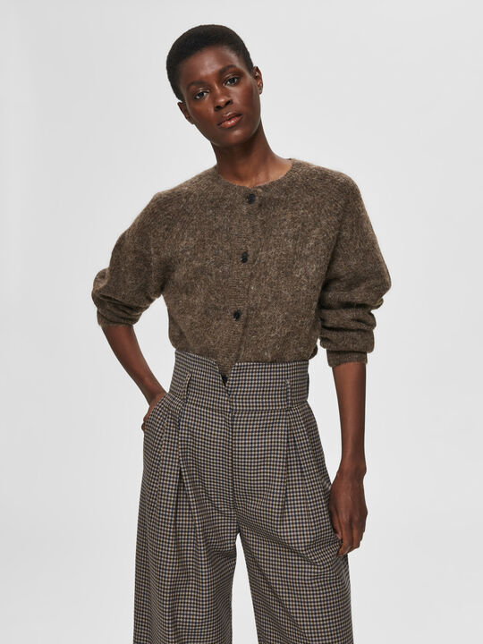 SLFLULU LS KNIT SHORT CARDIGAN NOOS