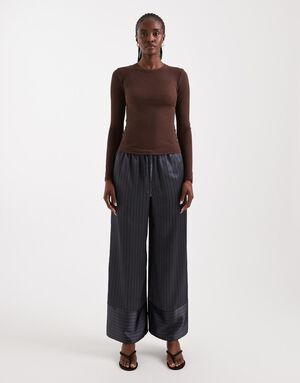 TSARDO SATIN TIE WAIST TROUSER WVN