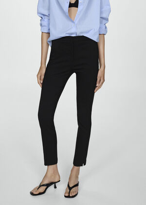 Cropped slim-fit trousers