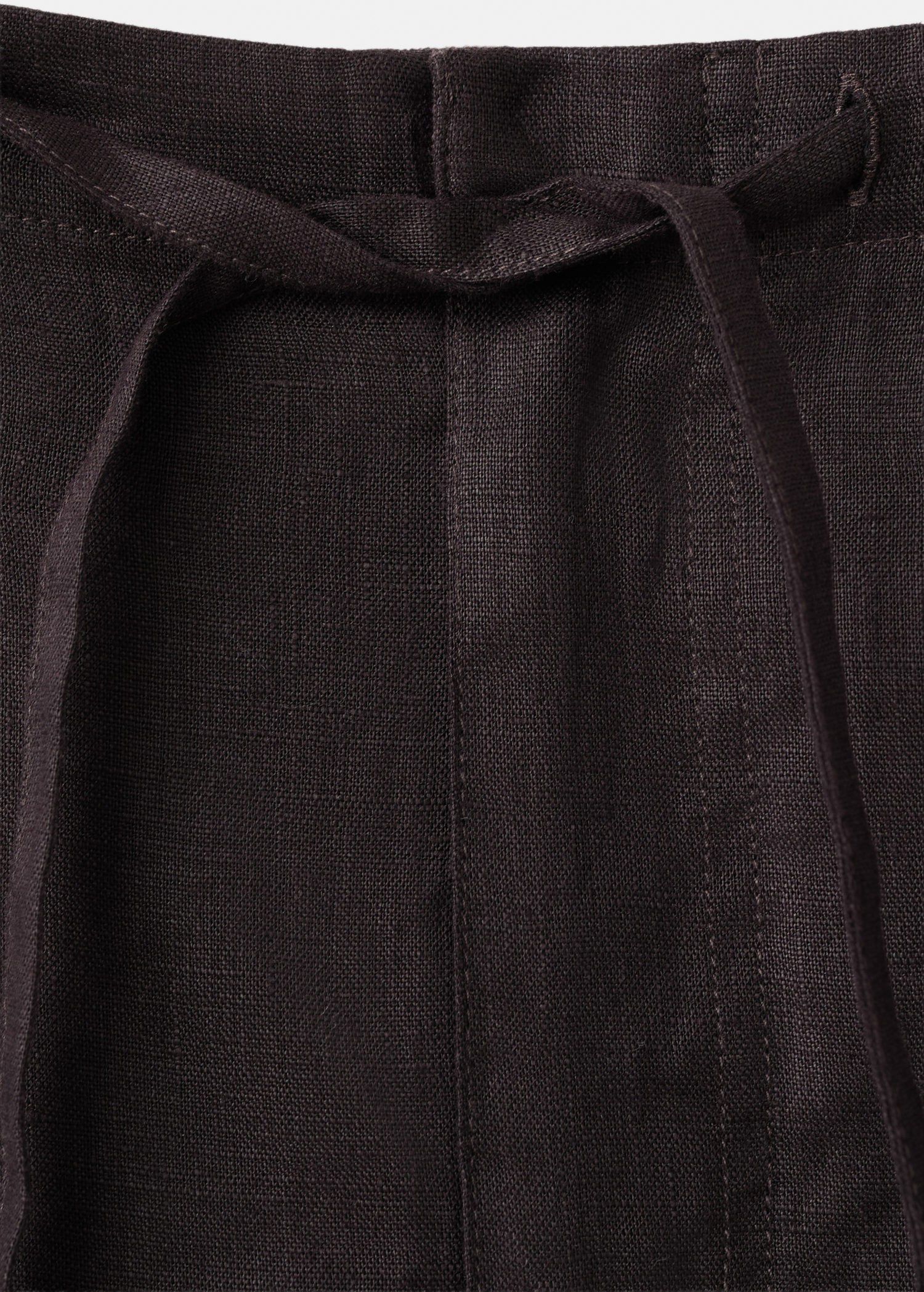Bow linen trousers