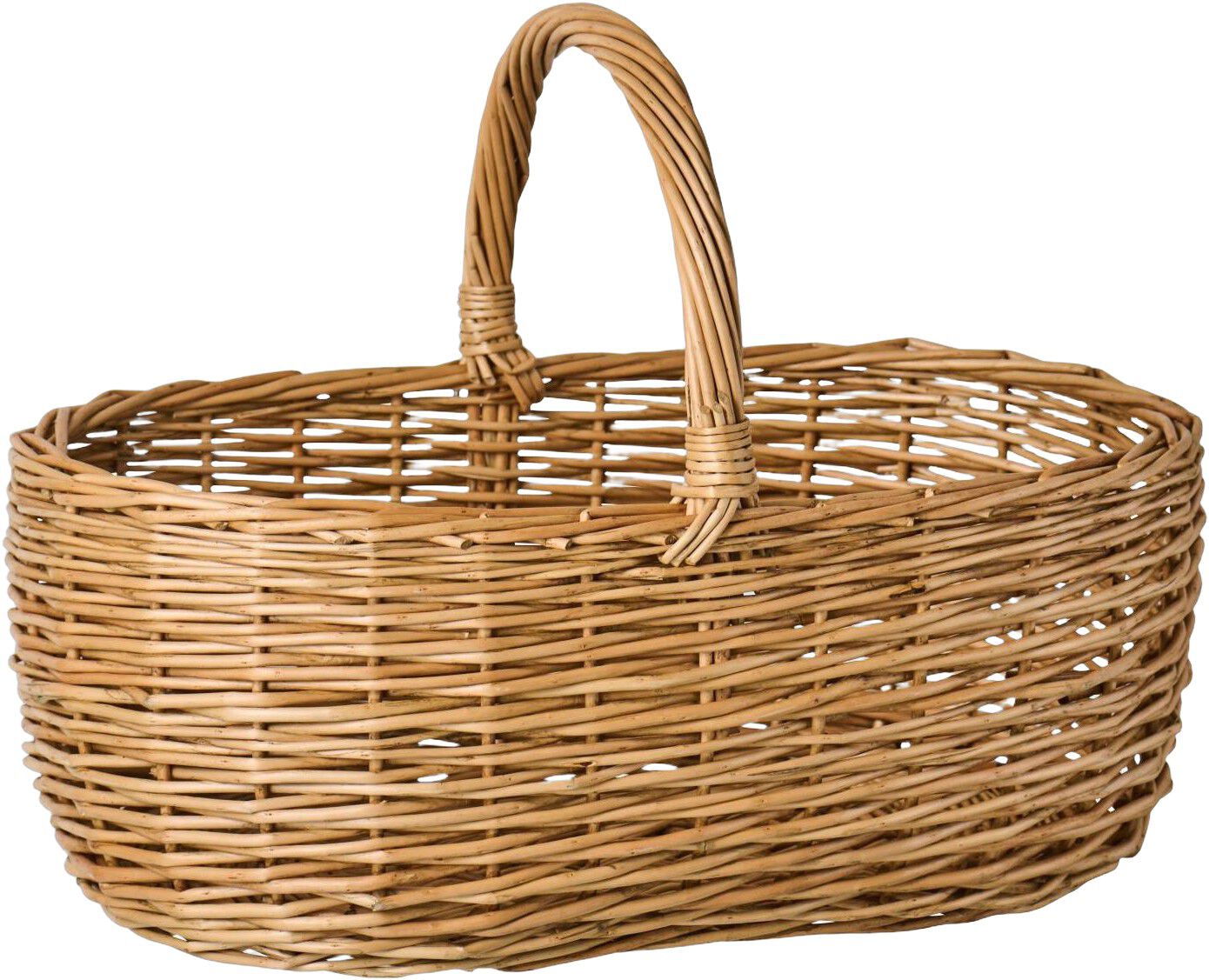 Kurv m/hank p&aring; tv&aelig;rs oval