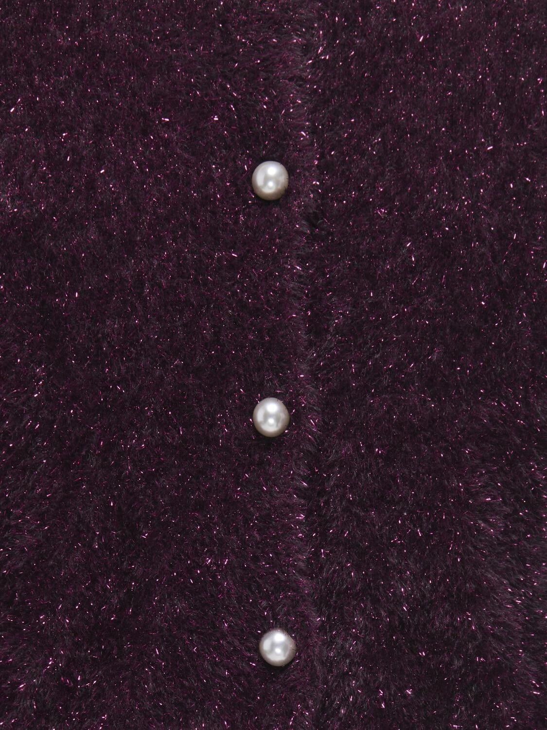 Kogpiumo Glitter L/S Cardigan Knt