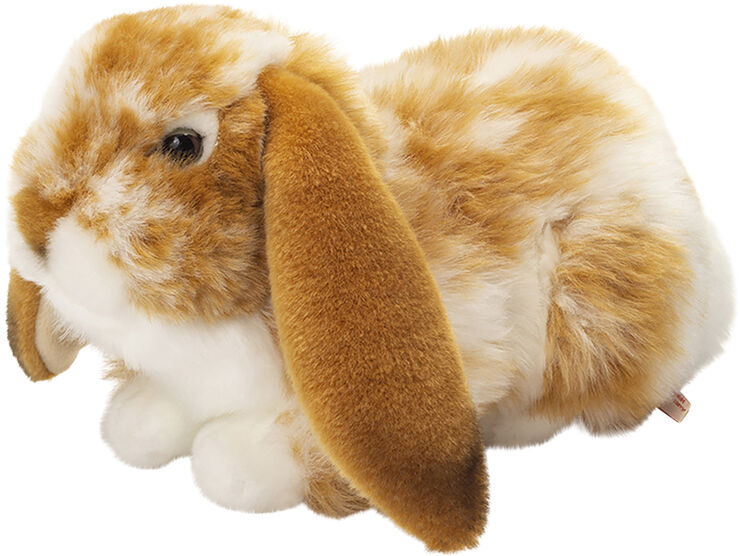 Teddy Hermann - Liggende kanin brun-hvid 30 cm