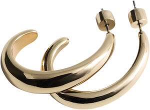 Thin oval hoop earrings