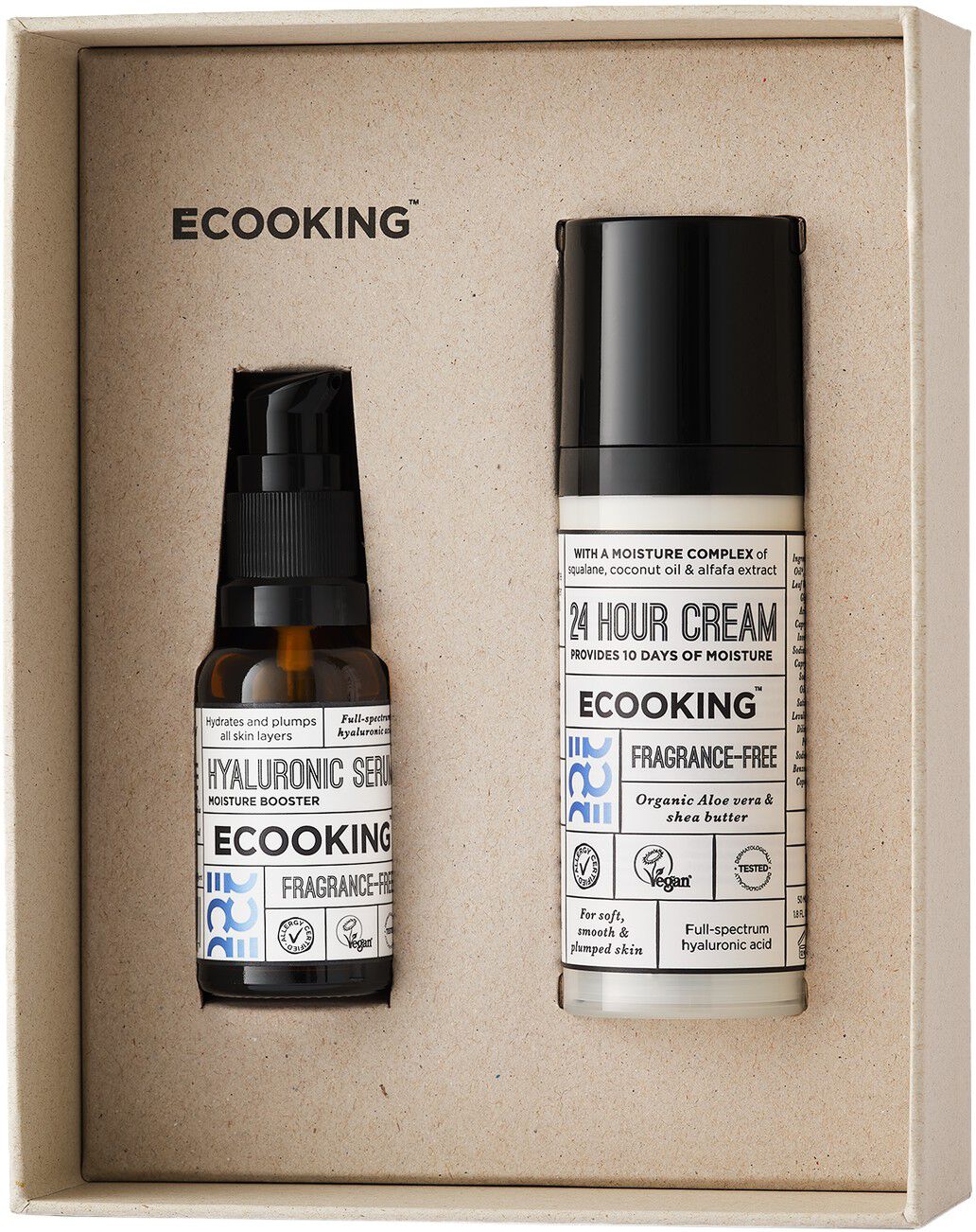 Hydra Heroes - 24H Cream & Hyaluronic Serum - Fragrance Free - Box 202