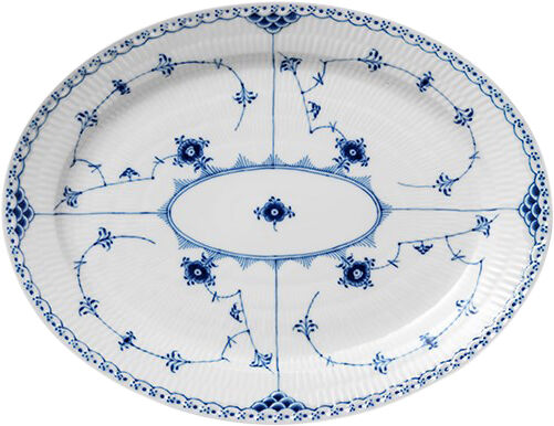 Mussel Halvblonde 36,5 cm. ovalt fad