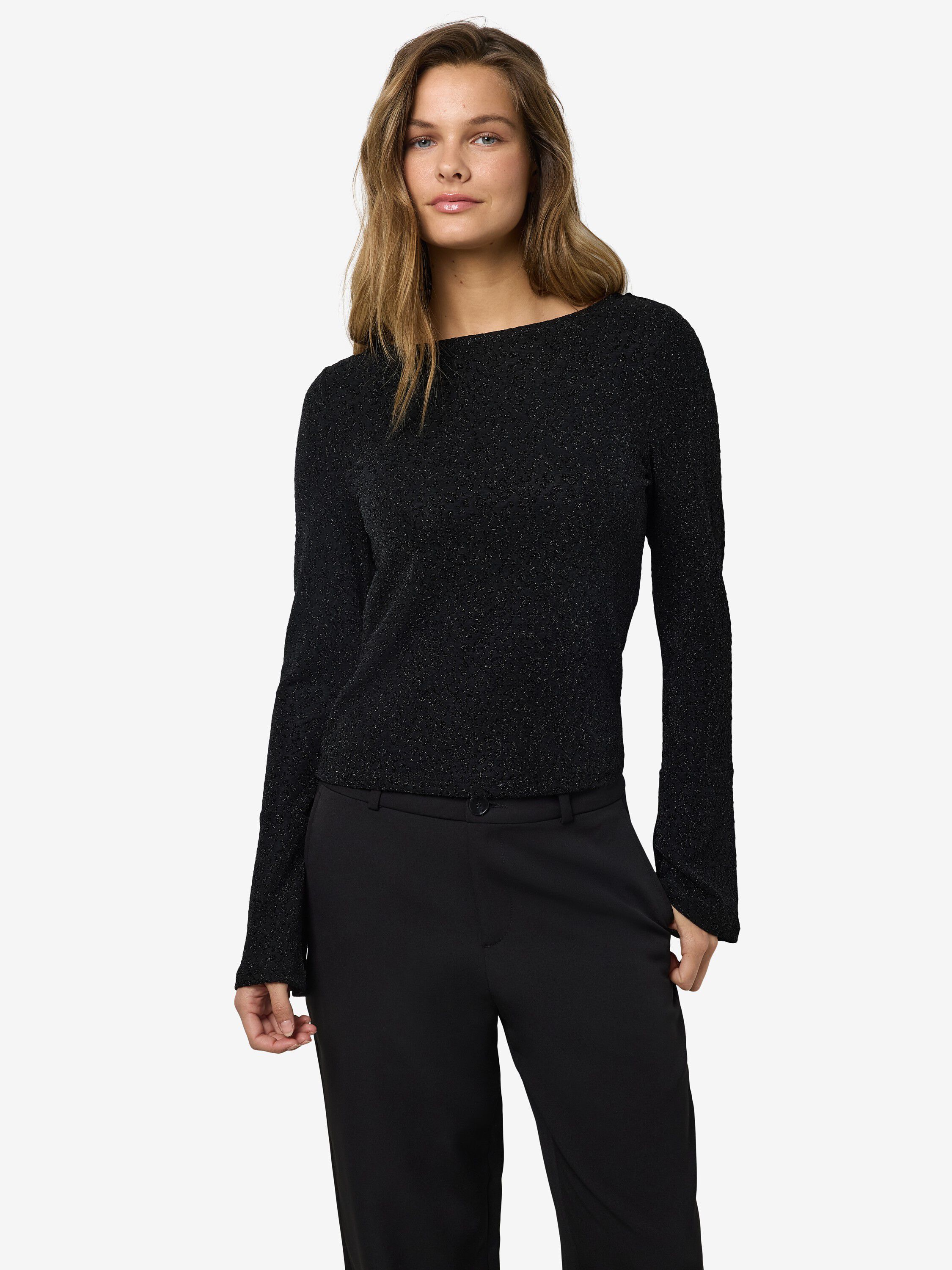 NMGILLY L/S BOATNECK BELLSLEEVE TOP
