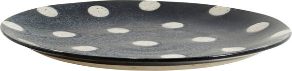 GRAINY dot plate, S, dark blue/sand