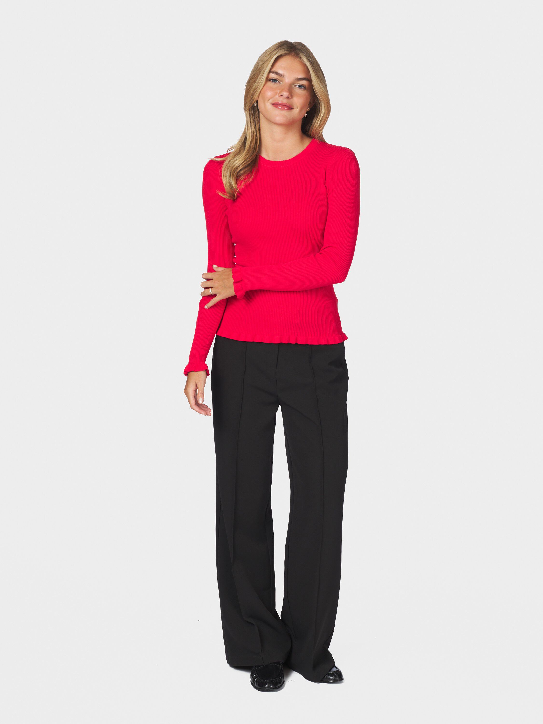 Nelle Solid Knit Blouse