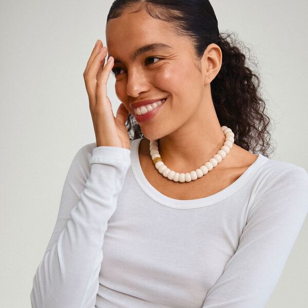 ECLIPSE necklace white/silver-plated