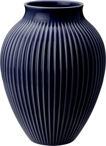 Knabstrup vase H 20 cm dark blue