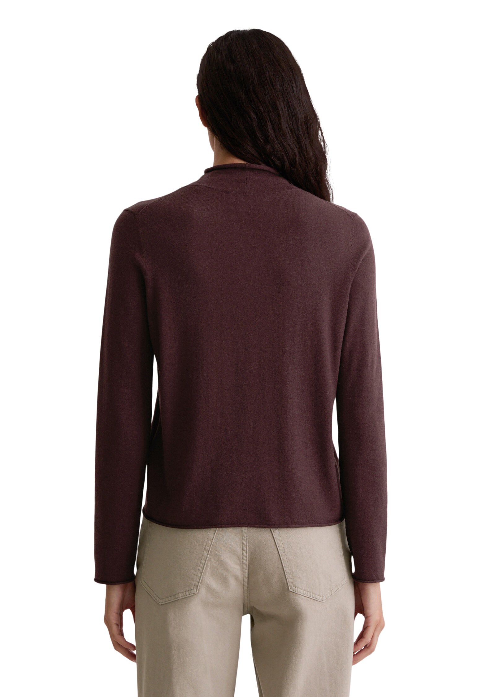 Pullover, longsleeve, stand-up coll