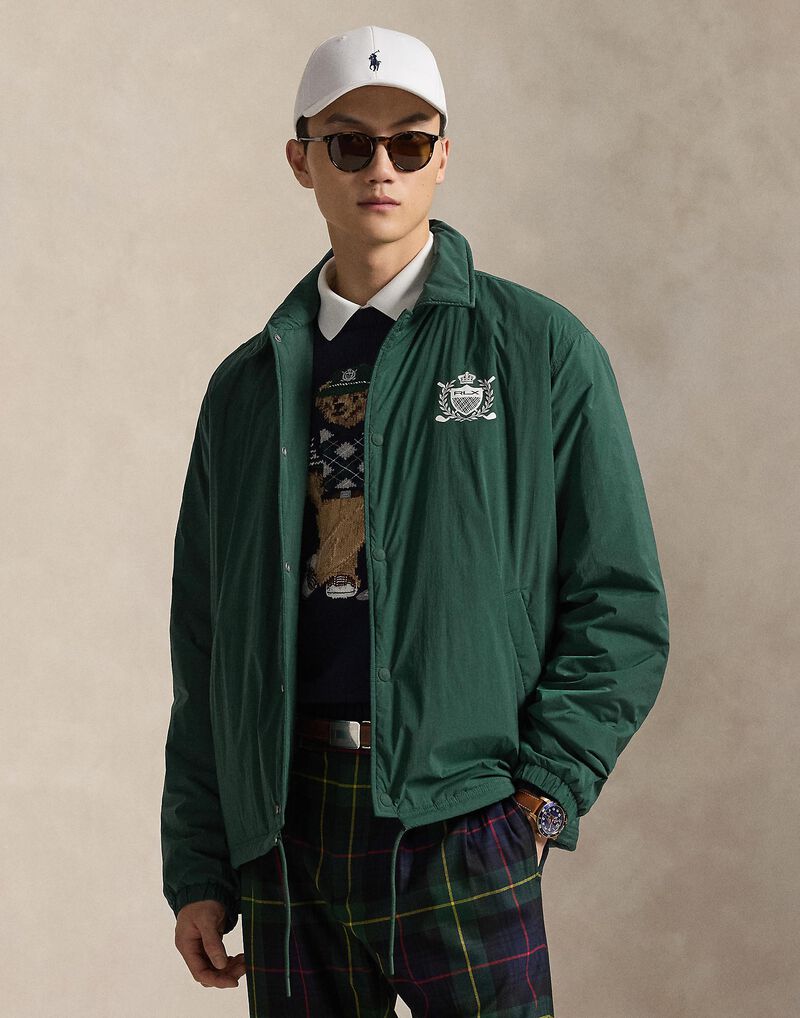 Crest-Print Coach’S Jacket