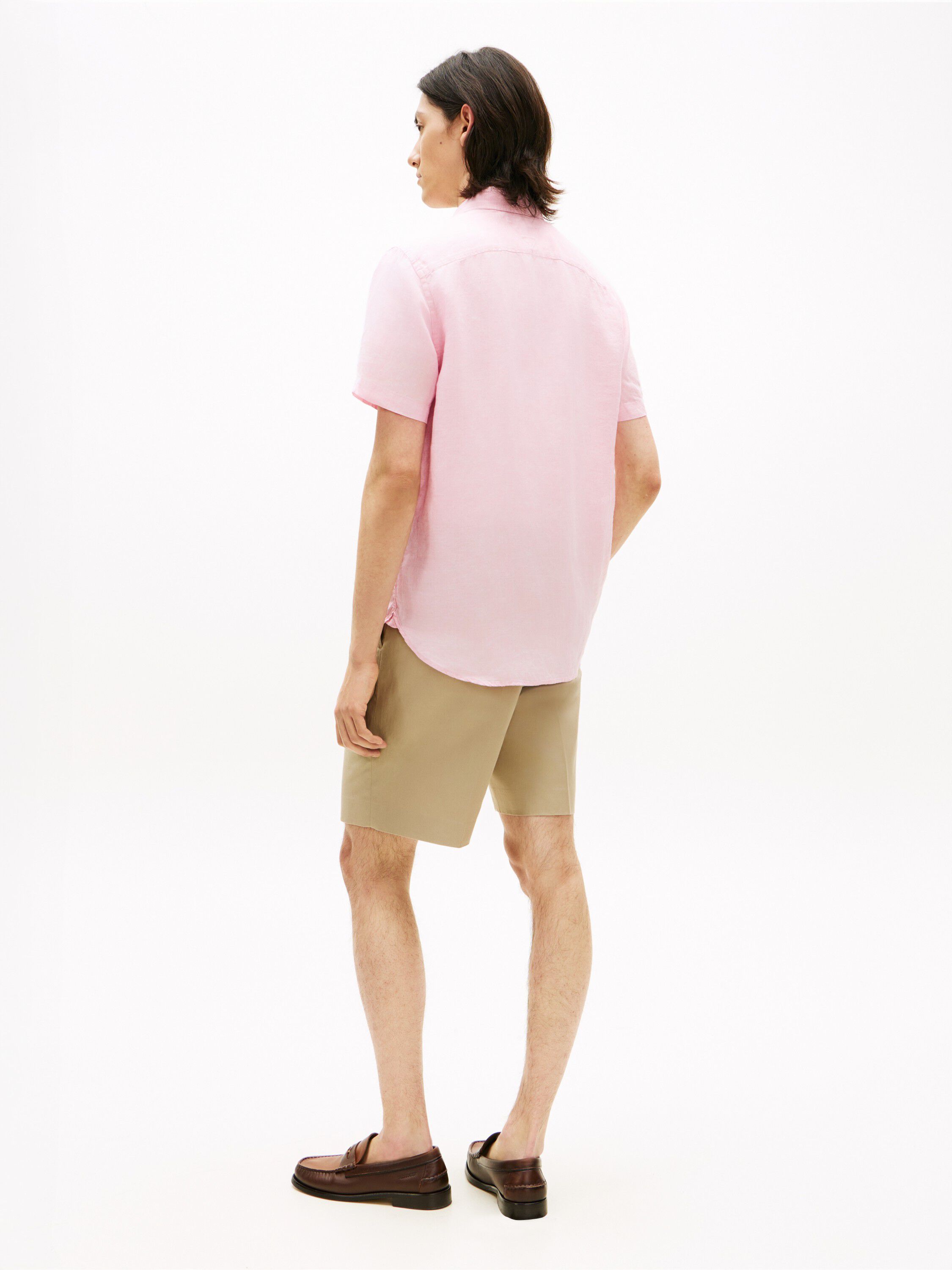 Regular Fit Washed Linen Short Sleeve Shirt