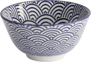 Nippon Blue Rice Bowl 12x6. 4cm Wave TN-01/A 6/96