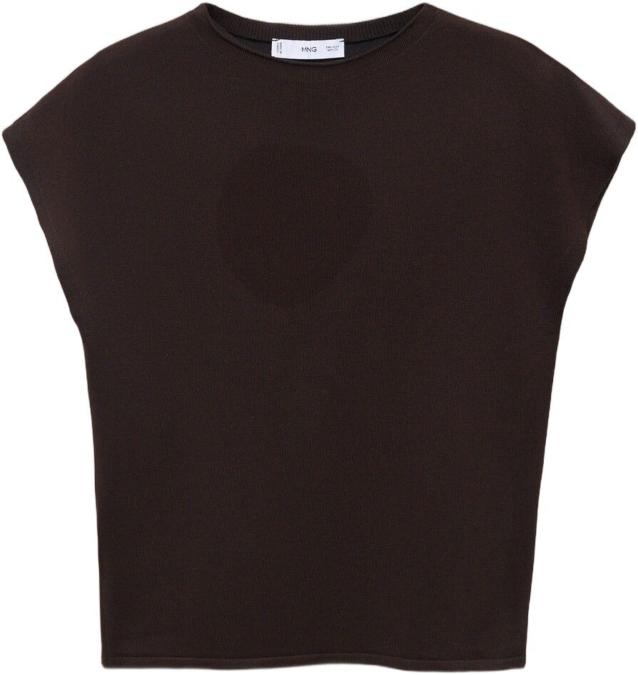 Sleeveless fine knit sweater