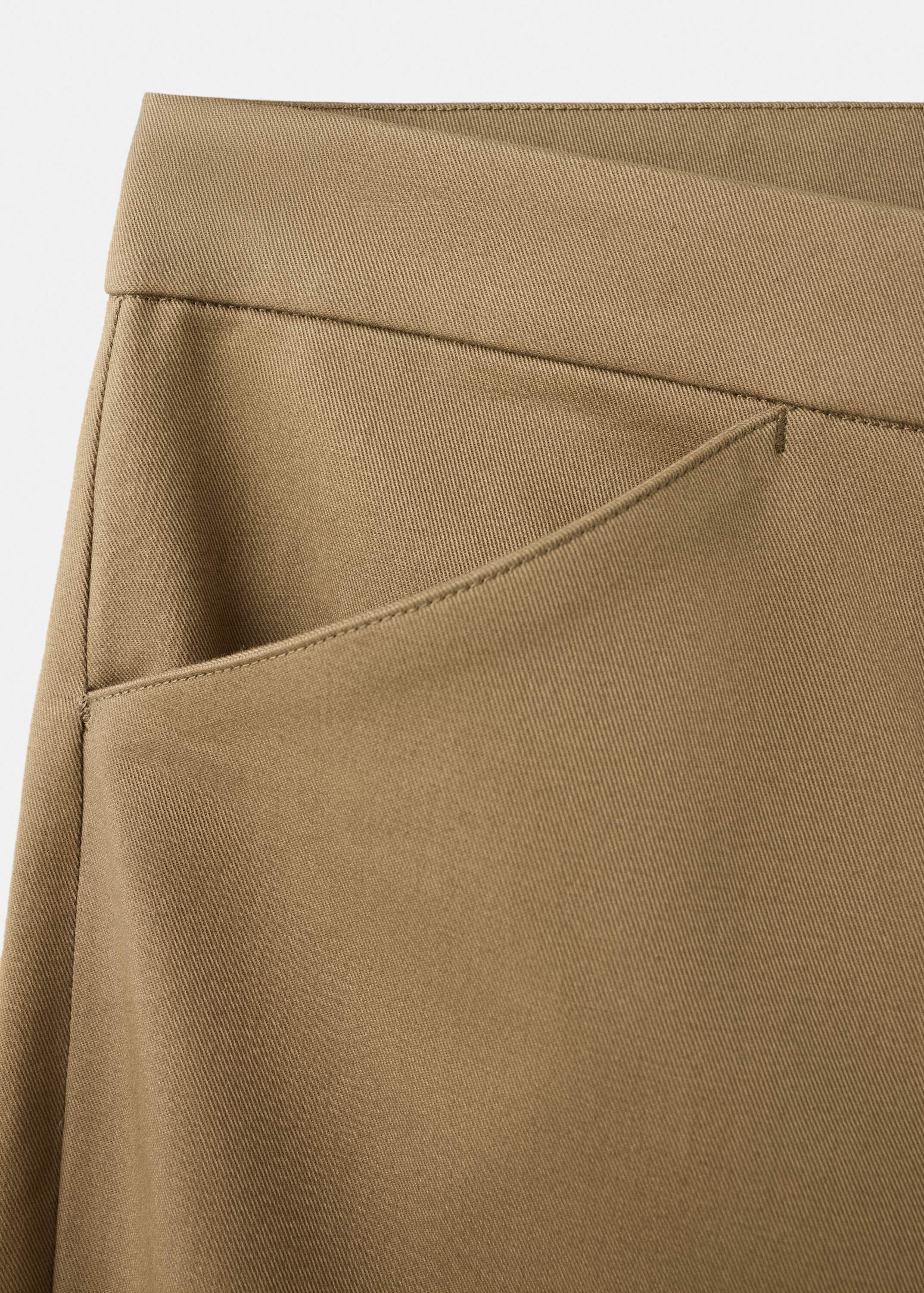 High-waisted flared trousers