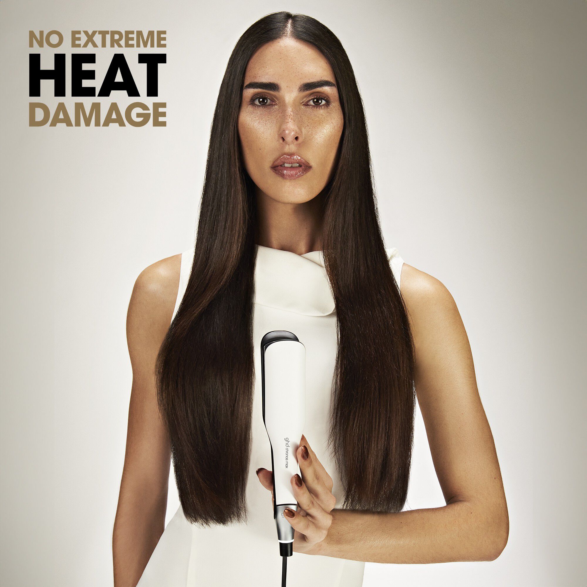 ghd Chronos Max - Wide Plate Hair Straightener White