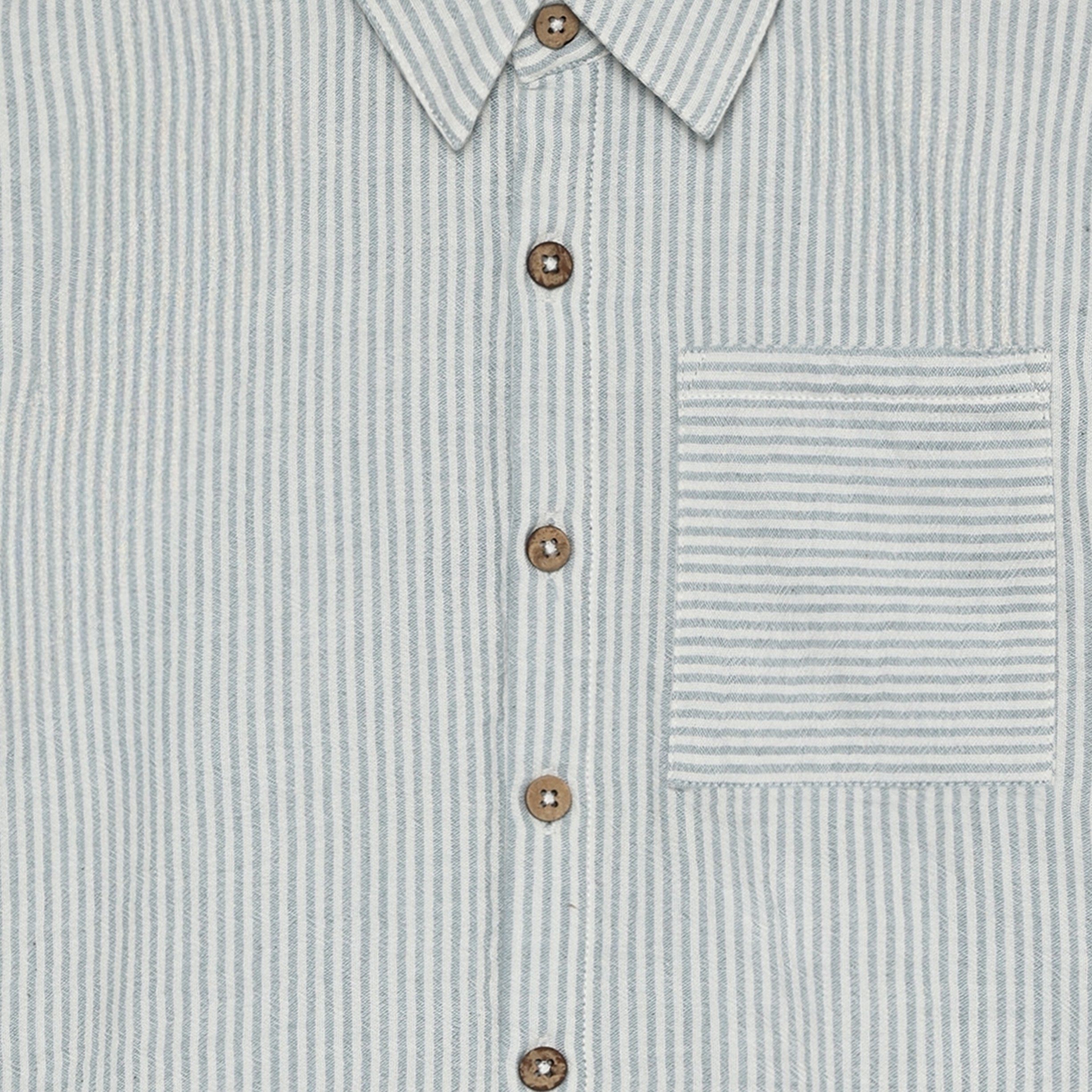 Shirt SS Muslin Stripe